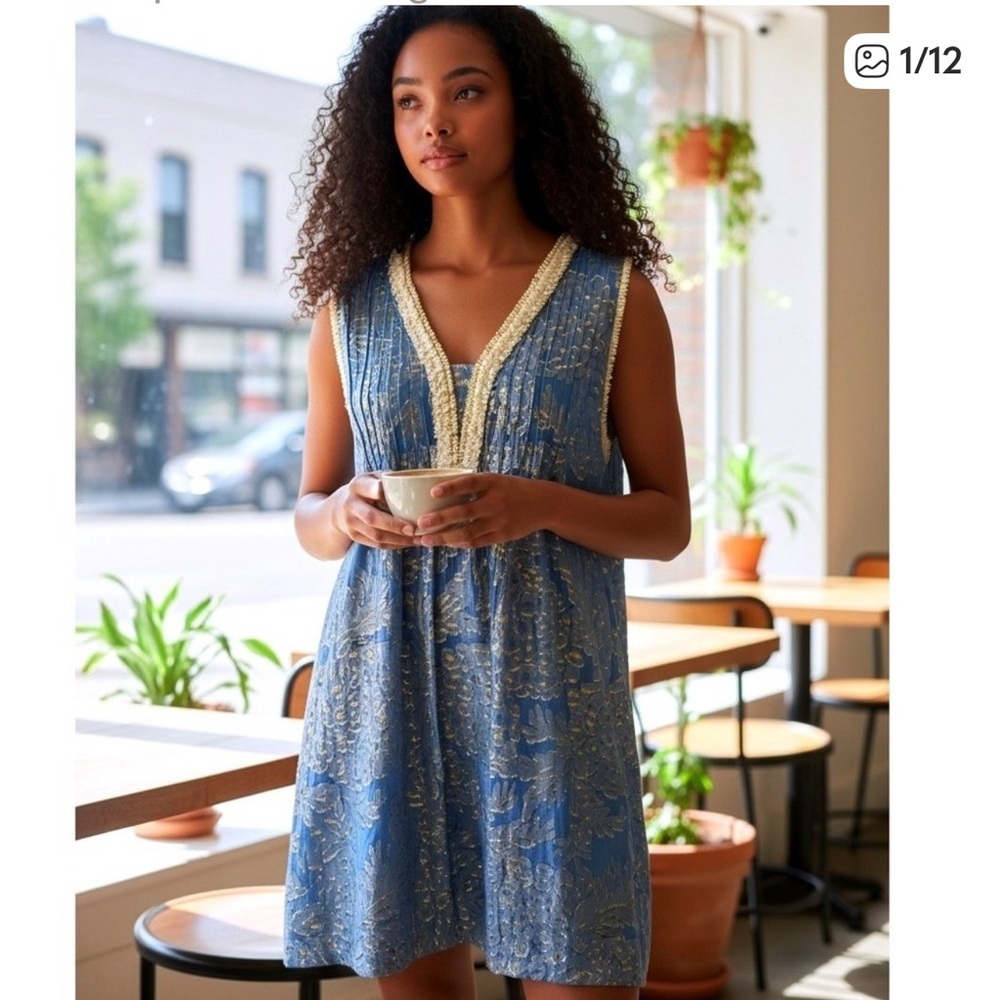 NWT Lilly Pulitzer Tanner Royal Blue Silk Dress pineapple clip chiffon